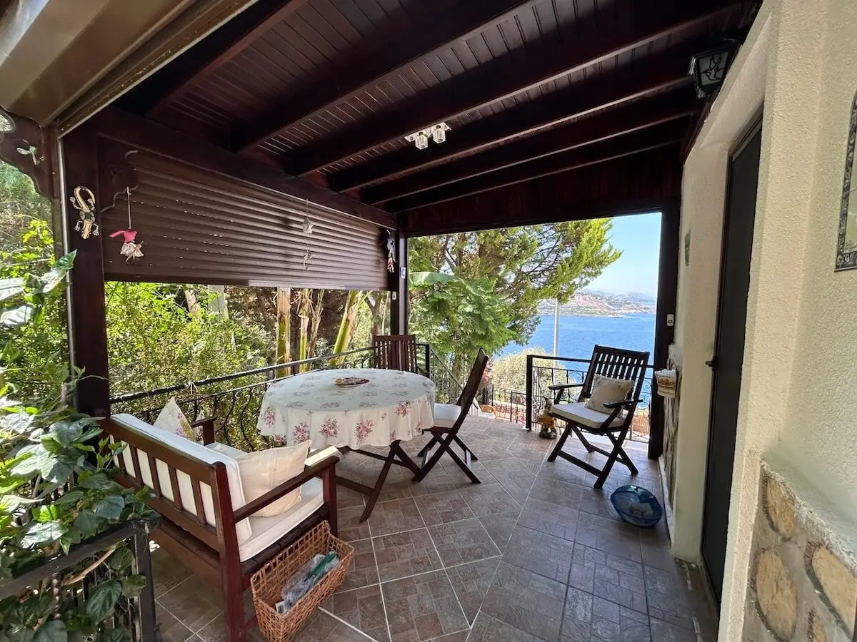 Shaded terrace